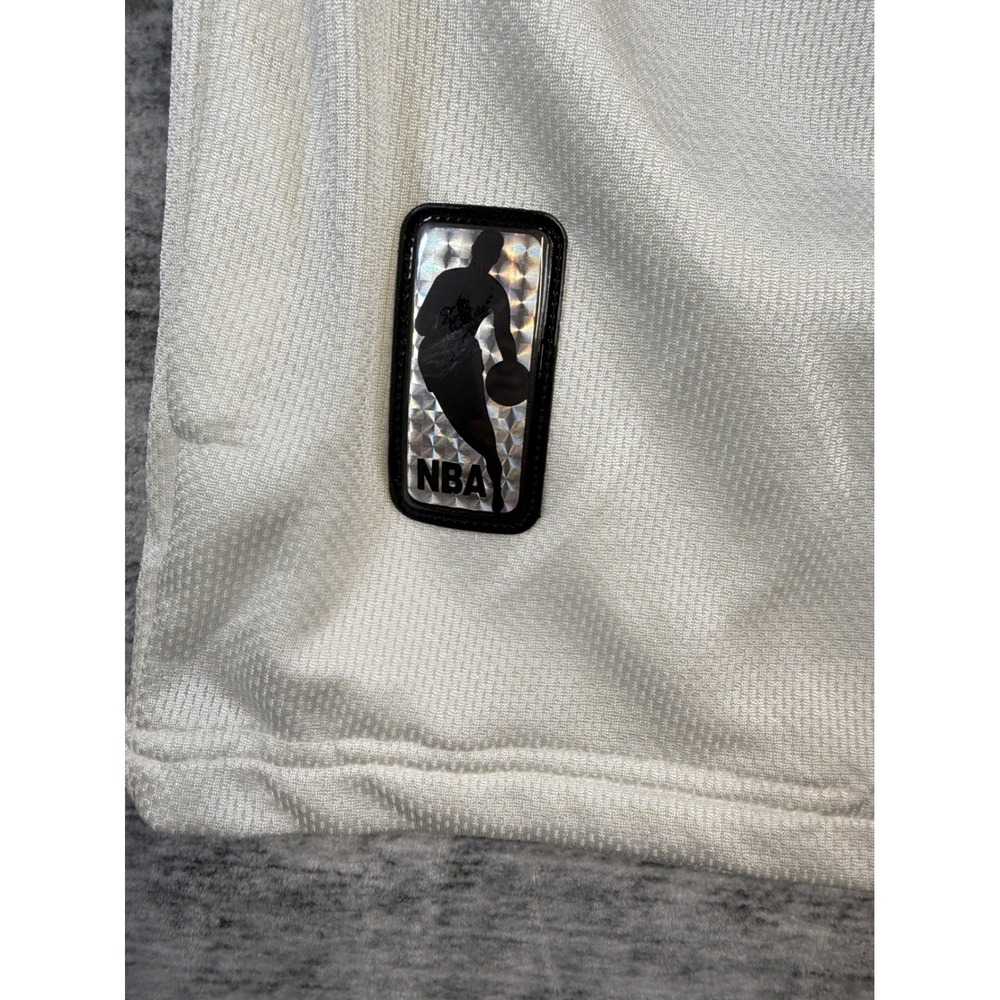Vintage Pro Layer Detroit Pistons NBA Warm Up Jacket Mens Medium White 90s Mesh - Picture 4 of 8